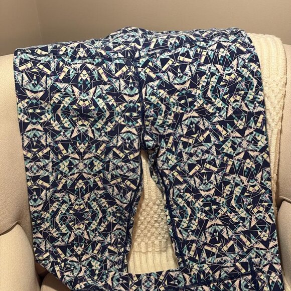 VSX Knockout By Victoria Secret Sport Leggings Womens Large Blue Green - Picture 3 of 6